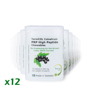 12-Pack TerniCOL PRP Colostrum 50 st Sugtabletter/burk