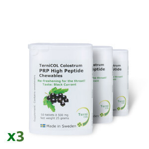 3-Pack TerniCOL PRP Colostrum  50 st Sugtabletter