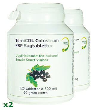2-Pack TerniCOL PRP Colostrum, Sv. Vinbr 120 st Sugtabletter